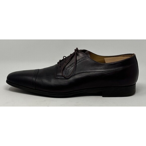 Santoni Cap Toe Derby Shoes Mens 12 D Black Leather Lace Up Loafers Dress Italy main image 10